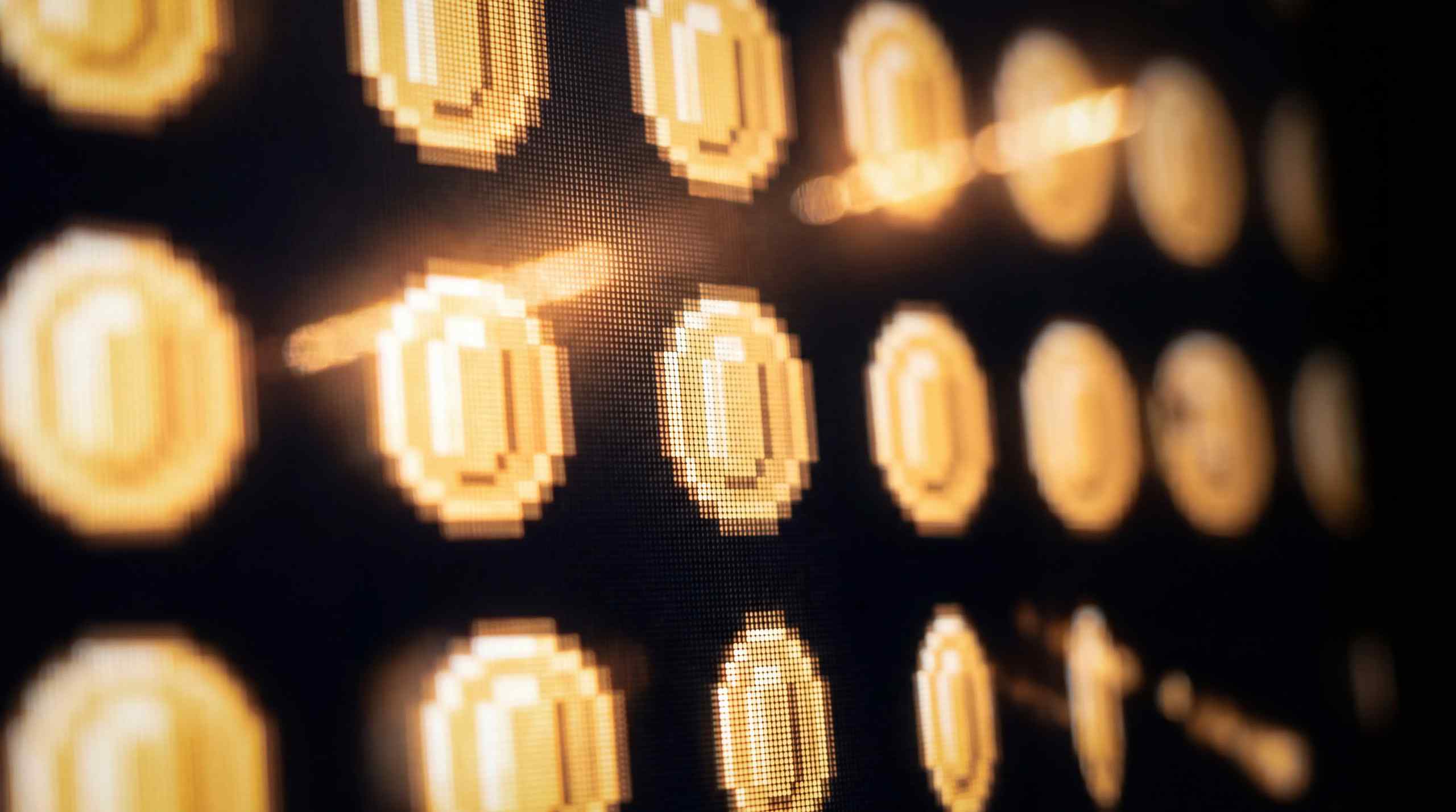 Coins in a video game.